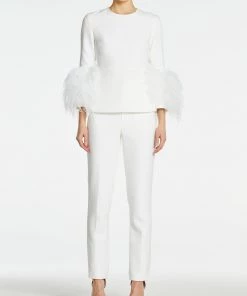 HuishanZhang LOLA TOP PURE WHITE CREPE TOPS