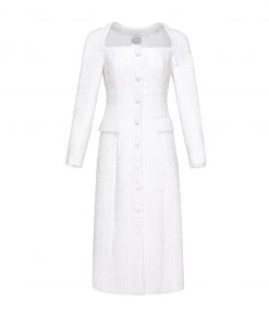 HuishanZhang DRESSES CELENA DRESS PURE WHITE TWEED