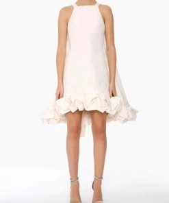 Huishan Zhang NEW SEASON *PRE ORDER* ADINA DRESS WHITE TAFFETA