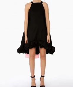 Huishan Zhang NEW SEASON *PRE ORDER* ADINA DRESS BLACK TAFFETA