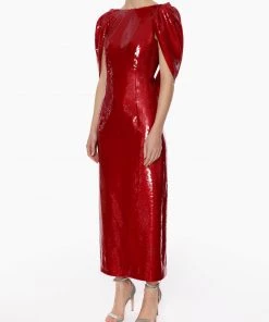 Huishan Zhang *PRE ORDER* ALBA GOWN RED SEQUIN