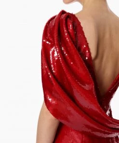 Huishan Zhang *PRE ORDER* ALBA GOWN RED SEQUIN