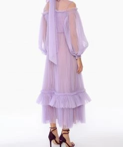 Huishan Zhang ALICIA DRESS LILAC TULLE NEW SEASON 9 Huishan Zhang ALICIA DRESS LILAC TULLE NEW SEASON