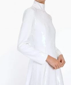 Huishan Zhang AMINA DRESS WHITE SEQUINS NEW SEASON