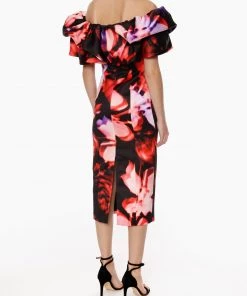 Huishan Zhang *PRE ORDER* ARABELLA DRESS PRINTED DUCHESSE