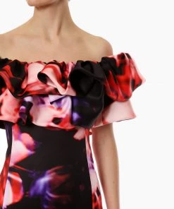 Huishan Zhang *PRE ORDER* ARABELLA DRESS PRINTED DUCHESSE