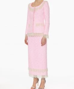 Huishan Zhang *PRE ORDER* AYA SKIRT PINK TWEED