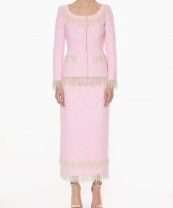 Huishan Zhang *PRE ORDER* AYA SKIRT PINK TWEED