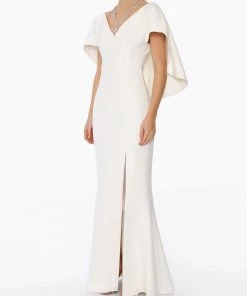Huishan Zhang *PRE ORDER* BELVA GOWN WHITE CREPE 8 Huishan Zhang *PRE ORDER* BELVA GOWN WHITE CREPE