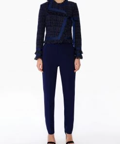 Huishan Zhang BREA JACKET NAVY BLUE TWEED NEW SEASON