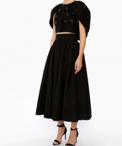 Huishan Zhang CAREN JACKET BLACK TAFFETA