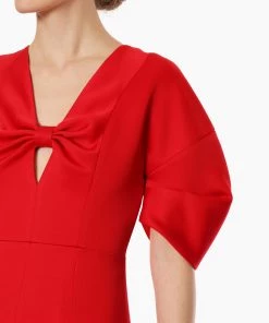 Huishan Zhang *PRE ORDER* CAROLINA DRESS RED DUCHESS SATIN