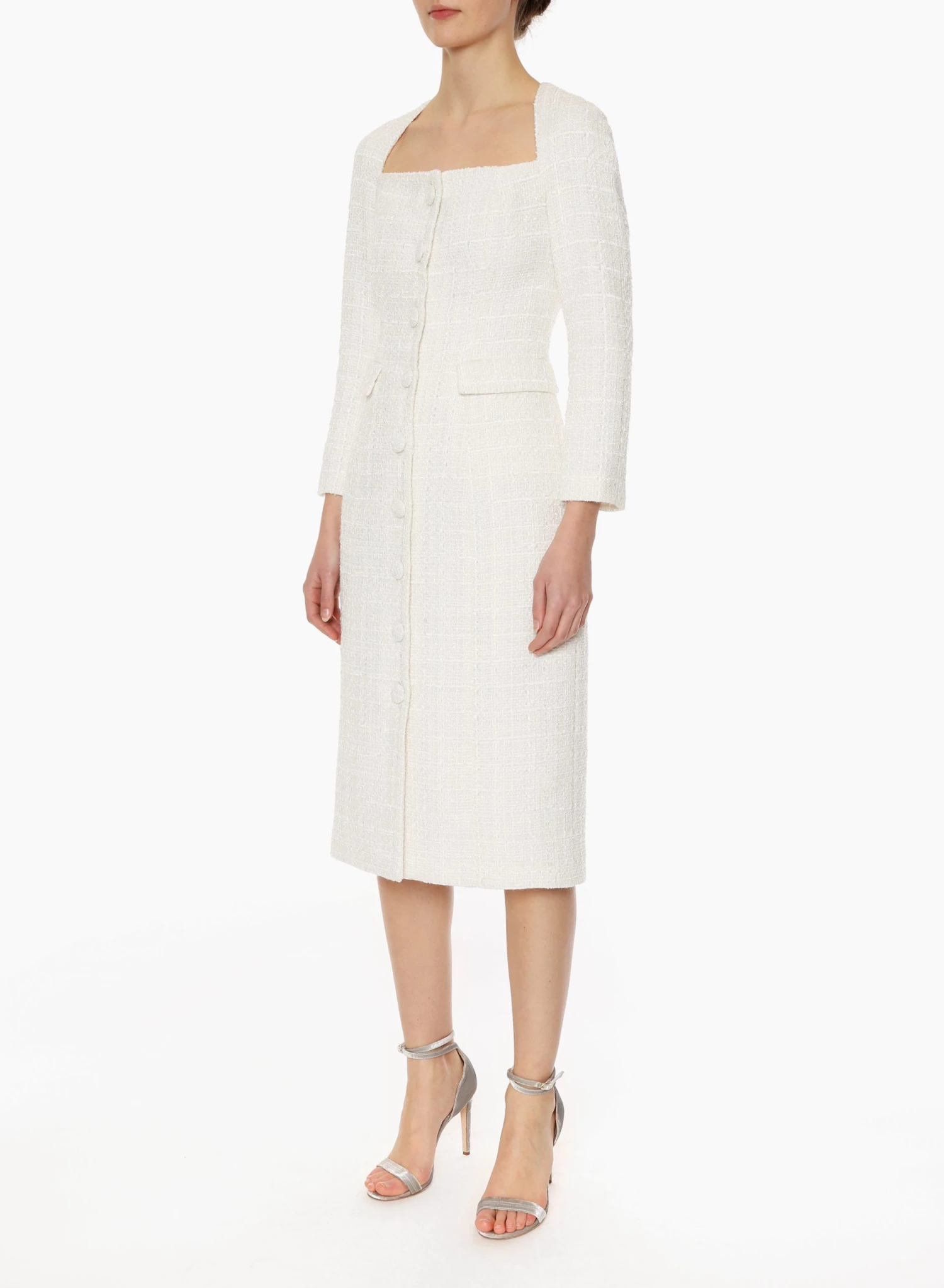 HuishanZhang DRESSES CELENA DRESS PURE WHITE TWEED 3 HuishanZhang DRESSES CELENA DRESS PURE WHITE TWEED