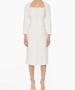 HuishanZhang DRESSES CELENA DRESS PURE WHITE TWEED