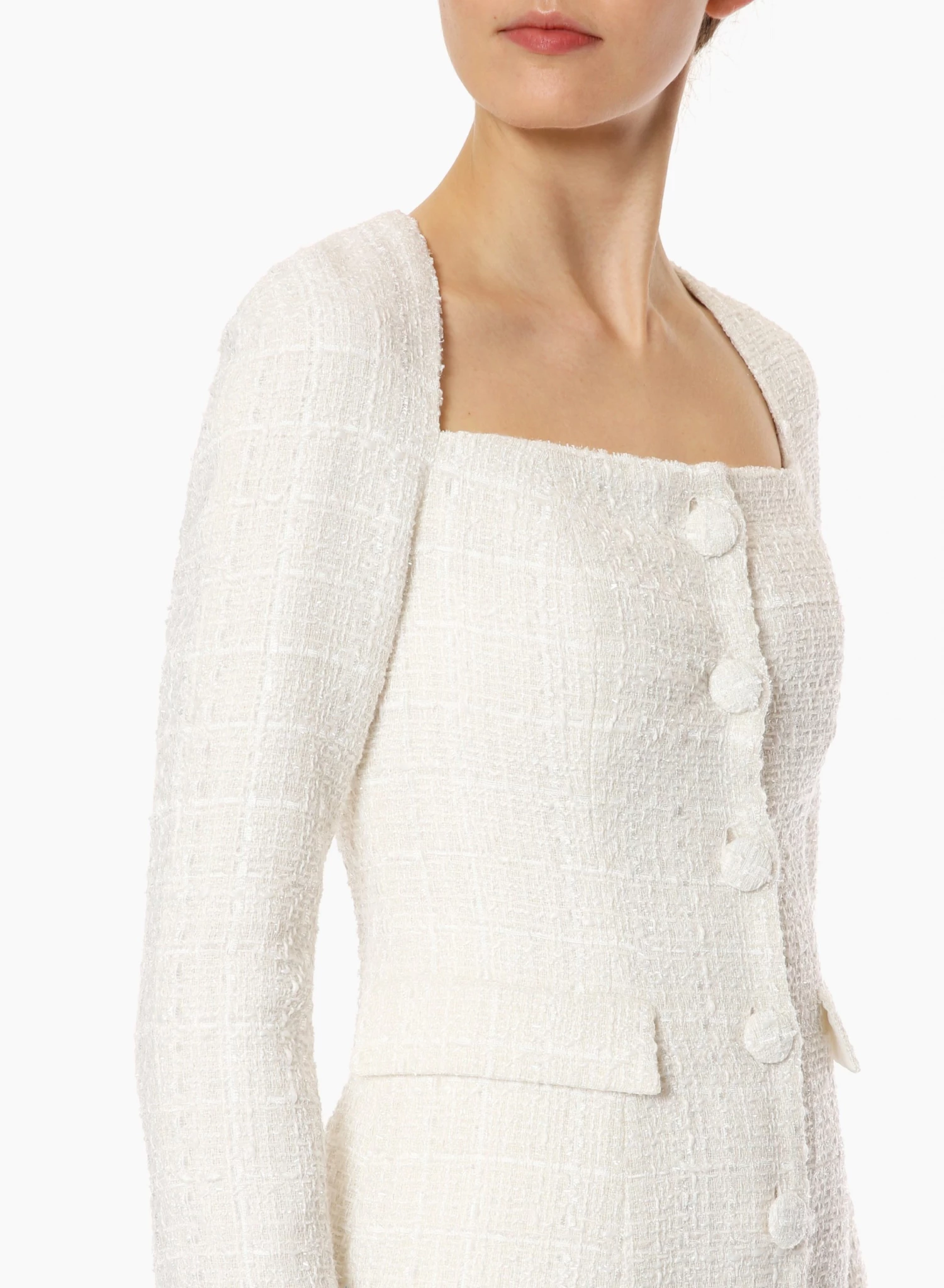 HuishanZhang DRESSES CELENA DRESS PURE WHITE TWEED 5 HuishanZhang DRESSES CELENA DRESS PURE WHITE TWEED