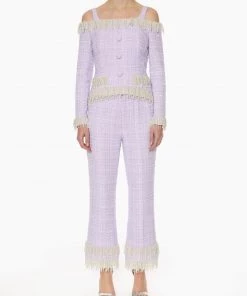 Huishan Zhang *PRE ORDER* CHELSEA TOP LILAC TWEED