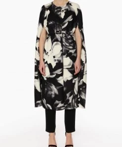 Huishan Zhang *PRE ORDER* DARCIE COAT PRINTED WOOL