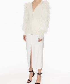 Huishan Zhang *PRE ORDER* ELIN CARDIGAN WHITE CASHMERE