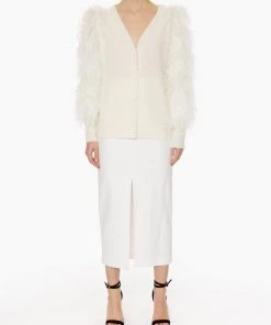 Huishan Zhang *PRE ORDER* ELIN CARDIGAN WHITE CASHMERE