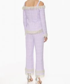 Huishan Zhang *PRE ORDER* EMBER TROUSERS LILAC TWEED