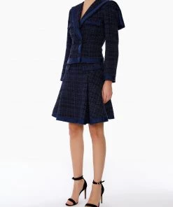 Huishan Zhang ERICA SKIRT NAVY TWEED NEW SEASON