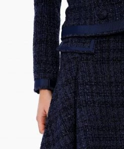 Huishan Zhang ERICA SKIRT NAVY TWEED NEW SEASON