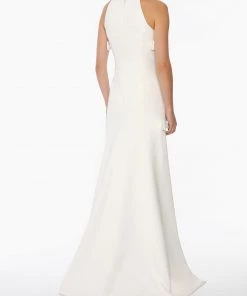Huishan Zhang *PRE ORDER* FIORELLA GOWN WHITE CREPE 8 Huishan Zhang *PRE ORDER* FIORELLA GOWN WHITE CREPE