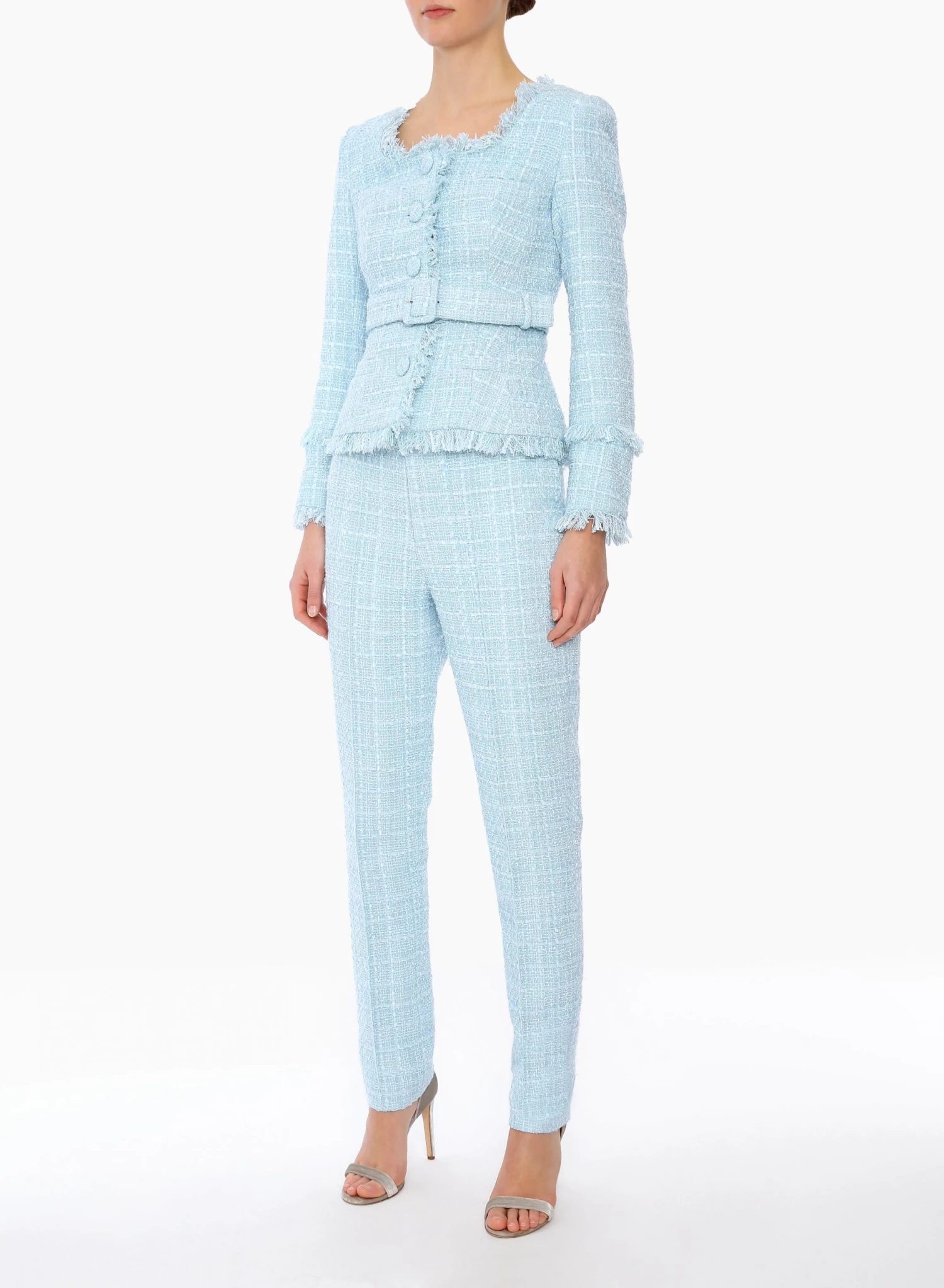 Huishan Zhang NEW SEASON FRANCESCA TROUSERS BLUE TWEED 3 Huishan Zhang NEW SEASON FRANCESCA TROUSERS BLUE TWEED