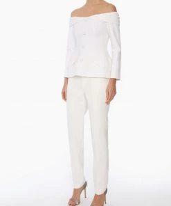 Huishan Zhang *PRE ORDER* GABRIELLA JACKET WHITE CREPE NEW SEASON