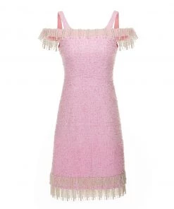 Huishan Zhang *PRE ORDER* LILA DRESS PINK TWEED