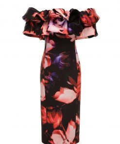 Huishan Zhang *PRE ORDER* ARABELLA DRESS PRINTED DUCHESSE