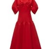 Huishan Zhang *PRE ORDER* CAROLINA DRESS RED DUCHESS SATIN