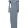 Huishan Zhang *PRE ORDER* LINA DRESS BLUE FOG CREPE
