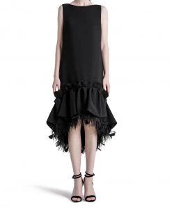 HuishanZhang *ONLINE EXCLUSIVE* JODIE DRESS BLACK CREPE