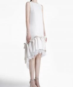 HuishanZhang *ONLINE EXCLUSIVE* JODIE DRESS WHITE CREPE ONLINE EXCLUSIVES
