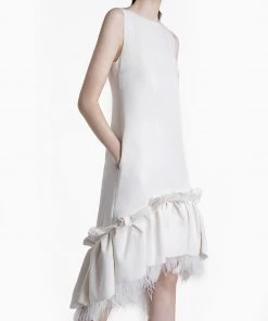 HuishanZhang *ONLINE EXCLUSIVE* JODIE DRESS WHITE CREPE ONLINE EXCLUSIVES