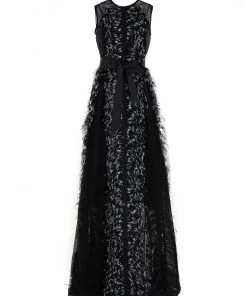 HuishanZhang BEAU GOWN BLACK ORGANZA