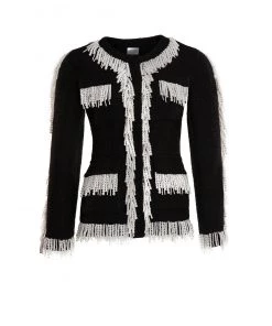 HuishanZhang CECIL JACKET TWEED BLACK/WHITE