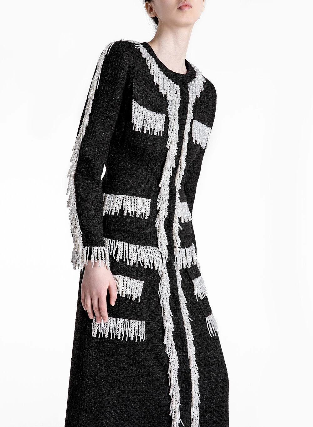HuishanZhang CECIL JACKET TWEED BLACK/WHITE 3 HuishanZhang CECIL JACKET TWEED BLACK/WHITE