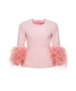 Huishan Zhang LOLA TOP PINK CREPE NEW SEASON