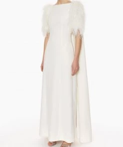 HuishanZhang HORTENSE GOWN PURE WHITE CREPE
