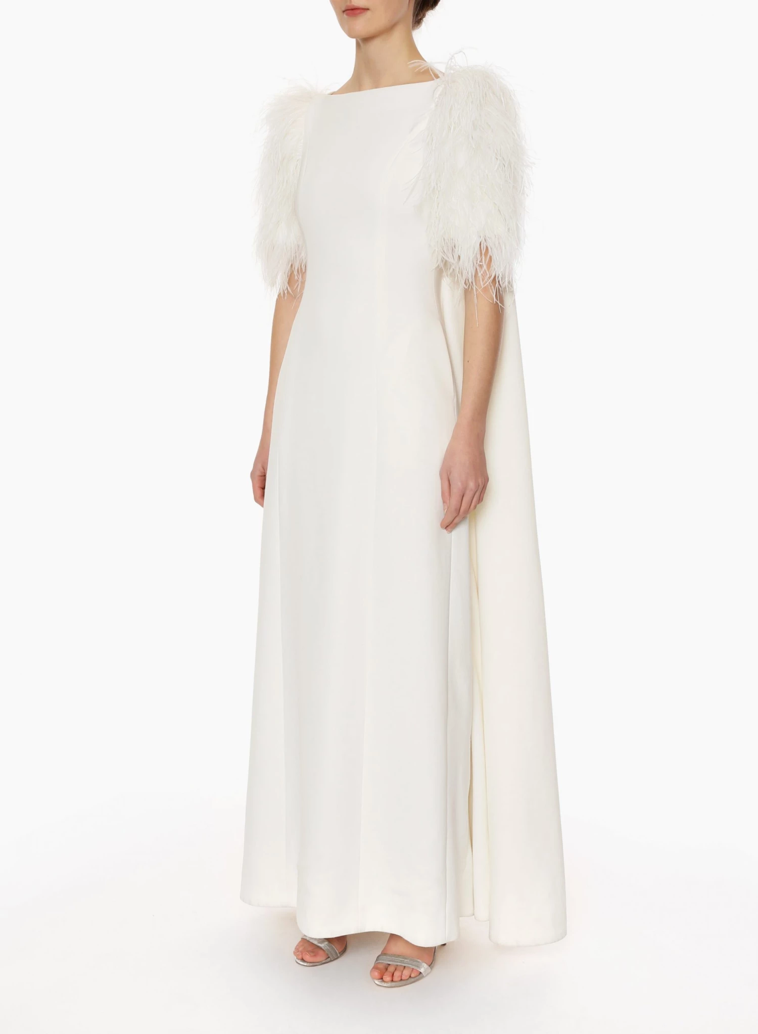 HuishanZhang HORTENSE GOWN PURE WHITE CREPE 2 HuishanZhang HORTENSE GOWN PURE WHITE CREPE