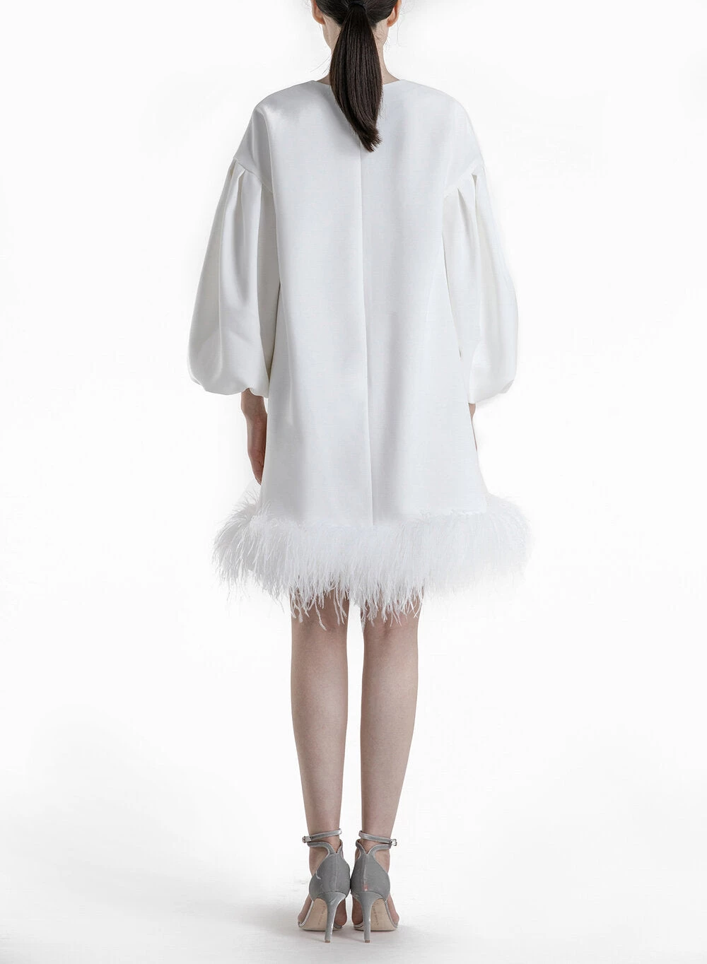 HuishanZhang DRESSES POPPY DRESS WHITE CREPE 4 HuishanZhang DRESSES POPPY DRESS WHITE CREPE