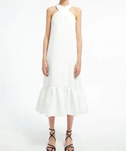 Huishan Zhang CHIARA DRESS WHITE DUCHESSE DRESSES