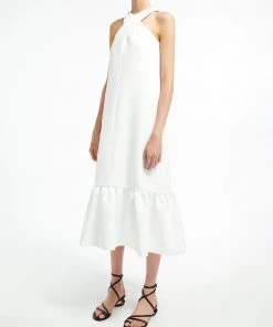 Huishan Zhang CHIARA DRESS WHITE DUCHESSE DRESSES