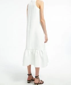 Huishan Zhang CHIARA DRESS WHITE DUCHESSE DRESSES