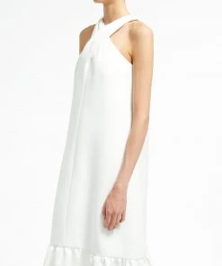 Huishan Zhang CHIARA DRESS WHITE DUCHESSE DRESSES