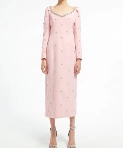 Huishan Zhang DRESSES NICO DRESS PINK CREPE