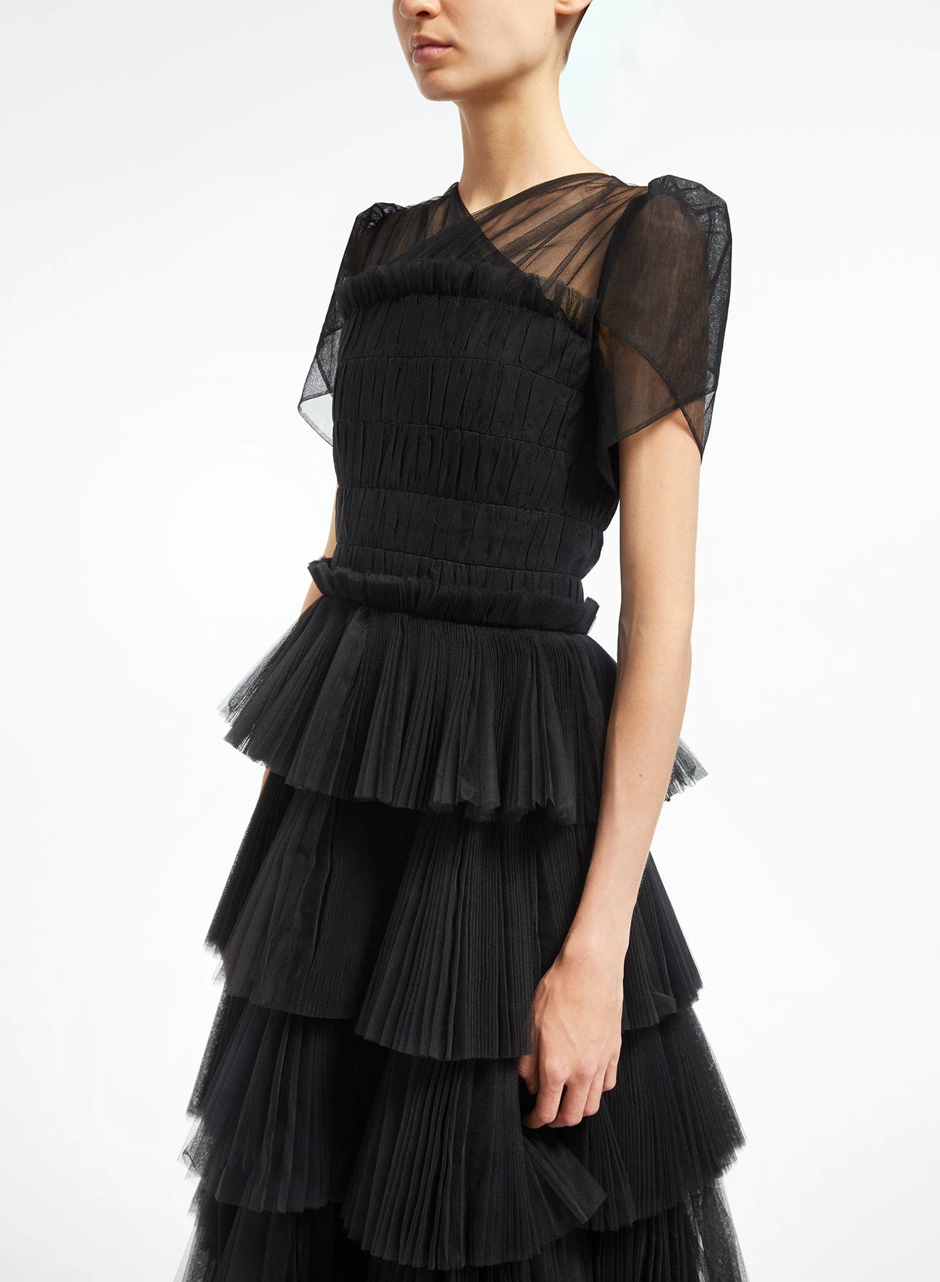 Huishan Zhang DRESSES MAE DRESS BLACK TULLE 5 Huishan Zhang DRESSES MAE DRESS BLACK TULLE