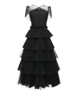 Huishan Zhang DRESSES MAE DRESS BLACK TULLE
